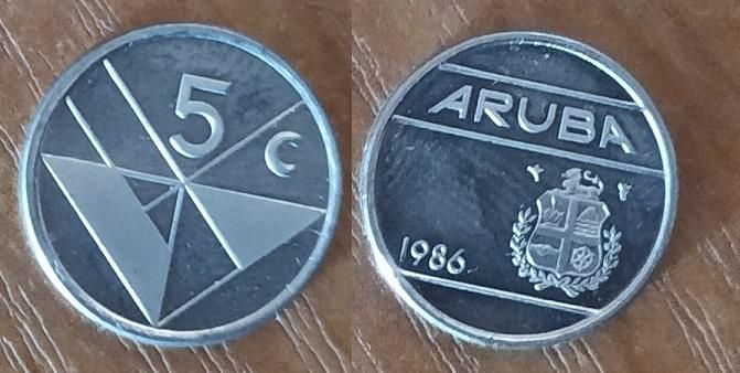 Аруба - 5 Cents 1986 - aUNC