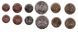 Свазиленд - 5 шт х набор 6 монет 5 10 25 50 Cents - 1 2 Emalangeni 2007 - 2015 - UNC