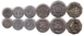 Беліз - 5 шт х набір 6 монет 1 5 10 25 50 Cents 1 Dollar 1991 - 2007 - UNC