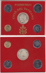 Ватикан - набір 4 монети 20 50 100 100 Lire + token 1975 - 1982 - in folder - UNC
