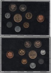 Австрія - набір 8 монет 2 5 10 50 Groshen 1 5 10 20 Shilling + жетон 1980 - у коробці - Proof