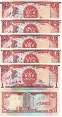Тринидад и Тобаго - 5 шт х 1 Dollar 2006 / 2017 - Pick 46A(2) - UNC