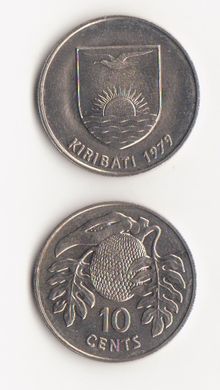 Kiribati - 10 Сents 1979 - UNC