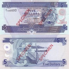 Соломонові острови / Соломони - 5 Dollars 1997 - P. 19s - Specimen - UNC