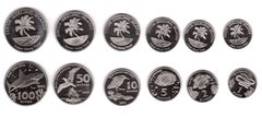Кокосовые острова - набор 6 монет 1 2 5 10 50 100 Ruppes 2023 - UNC