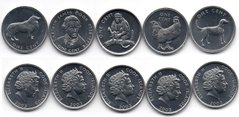 Острови Кука - набір 5 монет 1 Cent 2003 - UNC