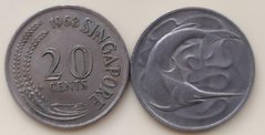 Сінгапур - 20 Cents 1968 - VF