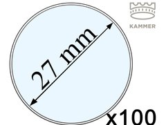 3514 - Капсула Standart Стандартная для монеты - 27 мм - Упаковка 100 штук - 2021 Kammer
