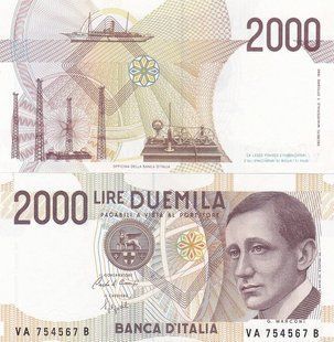 Италия - 2000 Lire 1990 - P. 115 - UNC