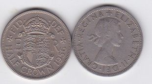 Великобританія / Англія - 1/2 Half Crown 1956 - VF
