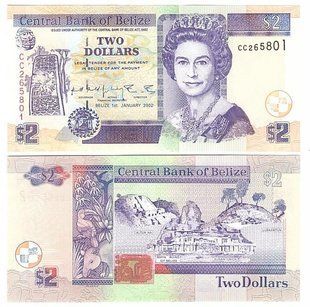 Белиз - 2 Dollars 2002 - P. 60b - UNC