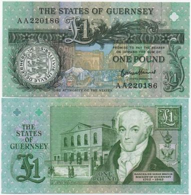 Guernsey - 5 pcs х 1 Pound 2023 - P. 59d.2 - s. AA - signature: B. Haines - UNC