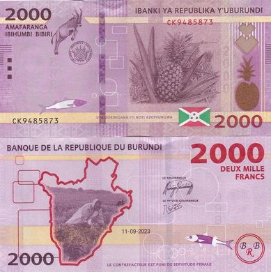 Бурунди - 2000 Francs 2023 - UNC