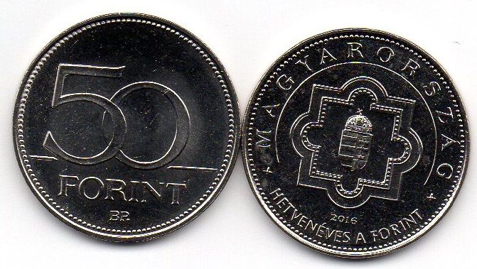 Угорщина - 50 Forint 2016 року. - aUNC