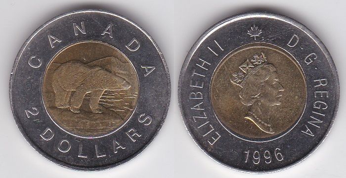 Канада - 2 Dollars 1996 - XF