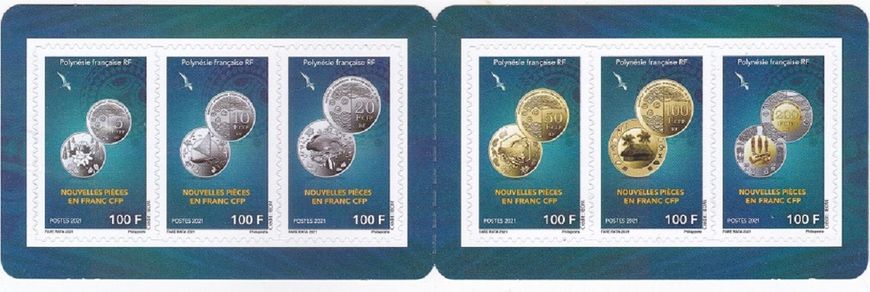 3262 - French Polynesia Pacific - 2021 - 6 stamp - 100 Francs - MNH