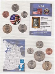 США - набор 6 монет 1 5 10 25 50 Cents 1 Dollar 2003 - P  - в запайке - UNC
