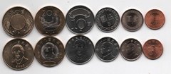 Тайвань - набір 6 монет 0,5 1 5 10 20 50 Yuan 1981 - 2022 - (1 5 10 50 - 2022 рік) - UNC