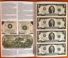 США - 2 Dollars 2013 - нерозрізаний лист з 4 банкнот - in folder - UNC