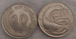 Сінгапур - 20 Cents 1977 - VF