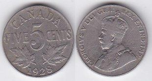 Canada - 5 Cents 1928 - VF