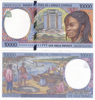 Central African St. / Congo - 10000 Francs 2000 Pick 105Cf letter C - UNC