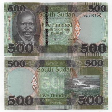 Південний Судан - 5 шт x 500 Pounds 2021 - UNC