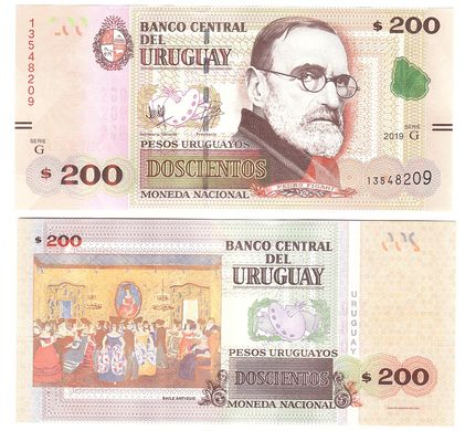 Уругвай - 200 Pesos 2019 - Serie G - UNC