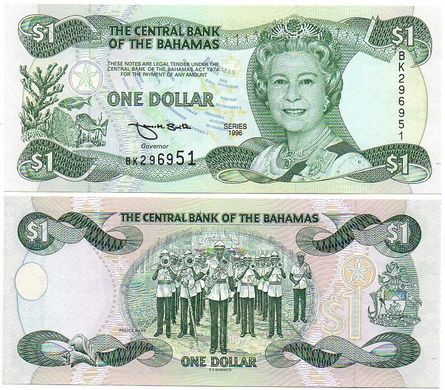 Багамские острова Багамы - 1 Dollar 1996 Pick 57a - aUNC