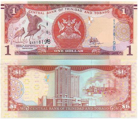 Тринидад и Тобаго - 100 шт х 1 Dollar 2006 / 2017 - Pick 46A(2) - пачка - UNC