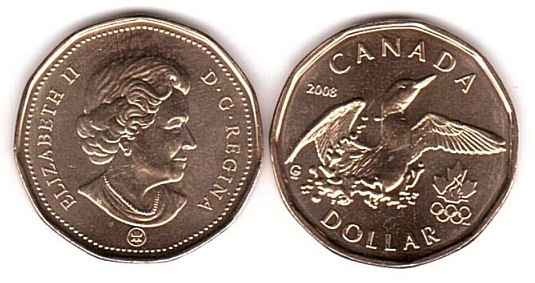 Канада - 1 Dollar 2008 Олимпийская утка - UNC / aUNC