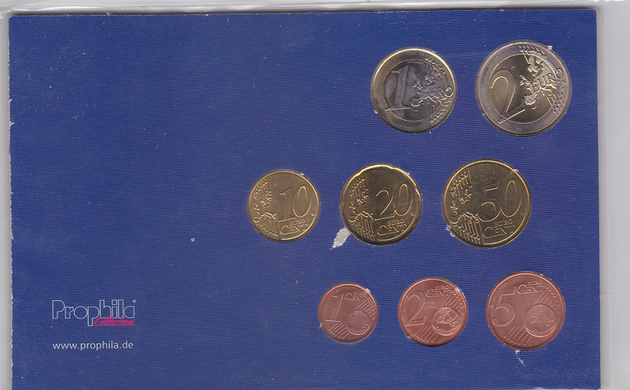 Мальта - набор 8 монет 1 2 5 10 20 50 Cents 1 2 Euro 2008 - в синем буклете - UNC