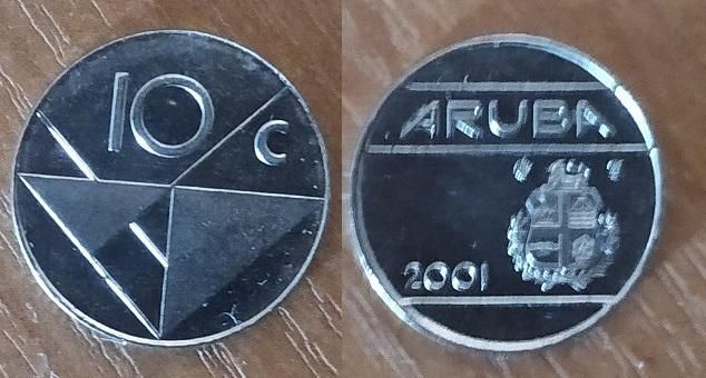 Аруба - 10 Cents 2001 - aUNC