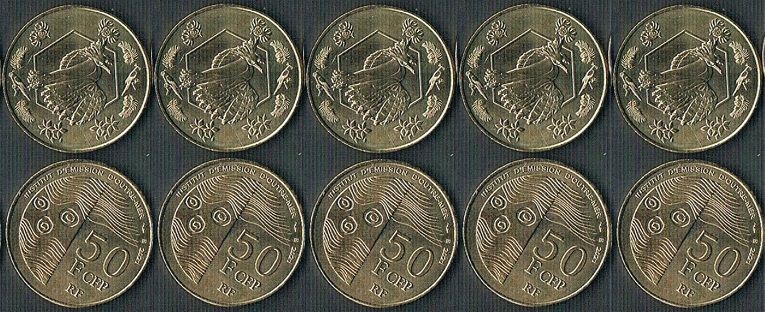 Французька Полінезія / Таїті - 5 шт. X 50 Francs 2021 - UNC