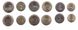 Угорщина - 5 шт х набір 6 монет 5 10 20 50 100 200 Forint 2018 - 2019 - UNC