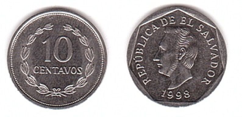Сальвадор - 10 Centavos 1998 - UNC