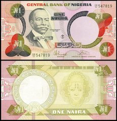 Нігерія - 1 Naira 1984 - Pick 23b - UNC