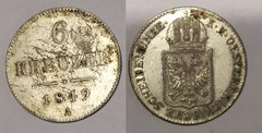 Австрия - 6 Kreuzer 1849 - VF-