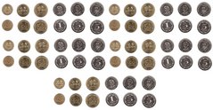 Tajikistan - 5 pcs x set 6 coins 10 20 50 Diram 1 3 5 Somoni 2019 - 2022 - UNC