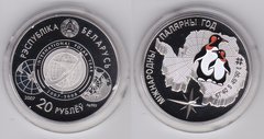 Беларусь - 20 Rubles 2007 - Международный полярный год - серебро - в капсуле - UNC