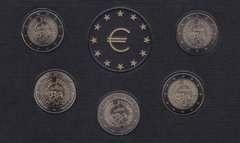 Germany - set 5 coins x 2 Euro 2015 - 25 years of the unification of Germany - in a case - UNC