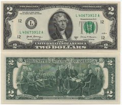 USA - 2 Dollars 2017 - A - P. 544 - L12 - UNC