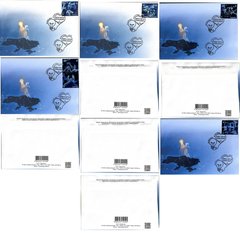 2730 - Ukraine - 2023 - set 5 x Warriors of light. Warriors of goodness FDC with stamp M slaked Kyiv black seal RARE