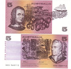 Австралия - 5 Dollars 1991 - Pick 44g - UNC