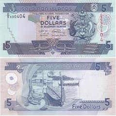 Соломоновы Острова / Соломоны - 5 Dollars 2009 - Pick 26(2) - serie C/5 - aUNC