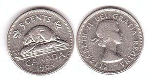 Canada - 5 Cents 1964 - VF