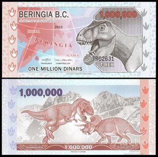Beringia - 1000000 Dinars 2012 - Polymer - UNC