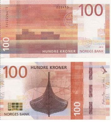 Норвегия - 100 Kroner 2016 ( 2017 ) - XF