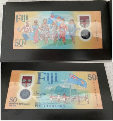 Фиджи - 50 Dollars 2020 - Polymer - in folder - UNC