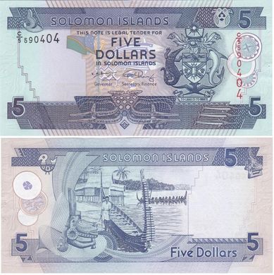 Соломонові Острови / Соломони - 5 Dollars 2009 - Pick 26 (2) - Serie C/5 - aUNC